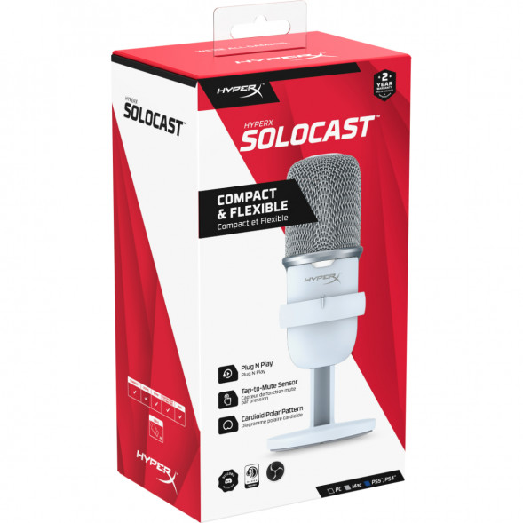 Микрофон для стриминга и игр HyperX SoloCast, White в Нижнем Новгороде
