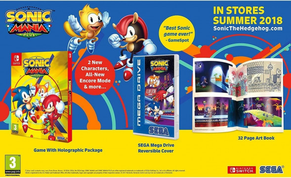 Sonic Mania Plus + Артбук (Nintendo Switch, Английская версия) в Нижнем Новгороде