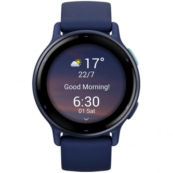 Умные часы Garmin Vivoactive 5, синие с металлически-синим безелем и силиконовым ремешком 010-02862-12 в Нижнем Новгороде