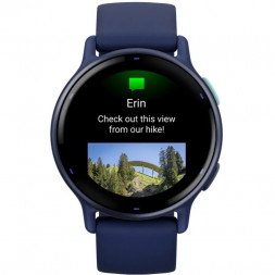 Умные часы Garmin Vivoactive 5, синие с металлически-синим безелем и силиконовым ремешком 010-02862-12
