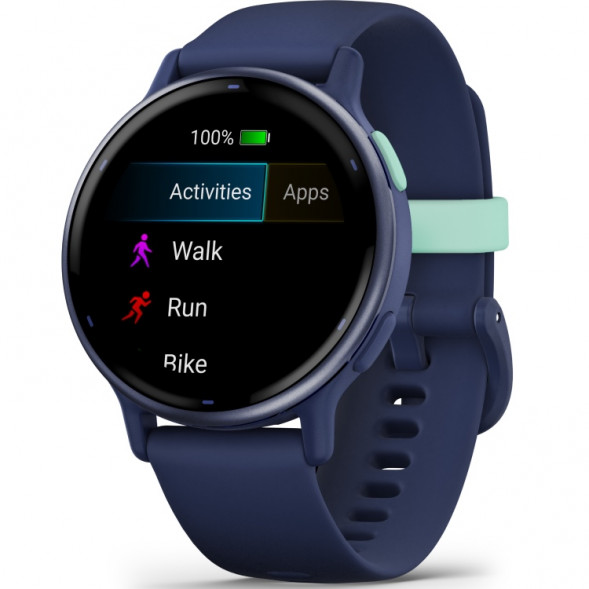 Умные часы Garmin Vivoactive 5, синие с металлически-синим безелем и силиконовым ремешком 010-02862-12 в Нижнем Новгороде
