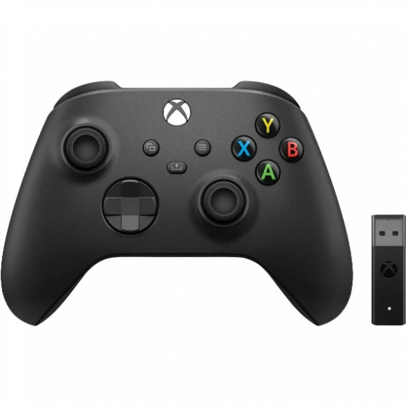 Геймпад Microsoft Xbox One and Series S/X Controller + беспроводной адаптер для PC, черный в Нижнем Новгороде
