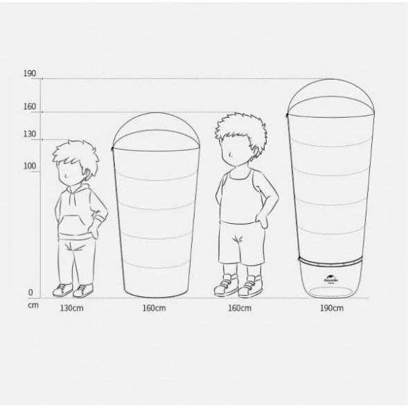 Спальный мешок Naturehike C180 (190x75см), желтый в Нижнем Новгороде