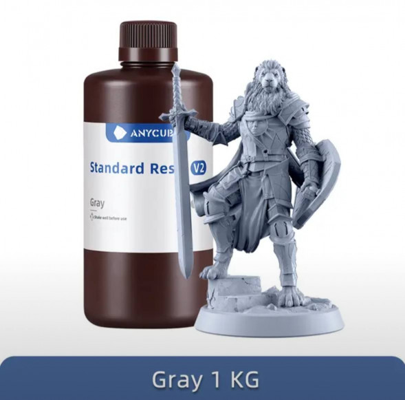 Смола для 3D печати ANYCUBIC Standart Resin V2 Gray 1 кг в Нижнем Новгороде