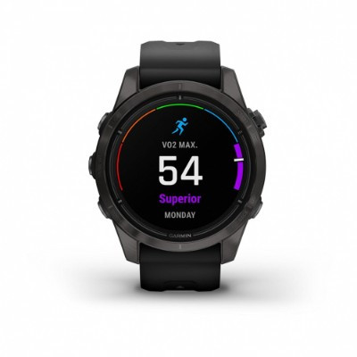 Умные часы Garmin EPIX PRO (Gen 2) Sapphire Edition 42 мм, титановый, угольно-серый, DLC, черный ремешок 010-02802-15 в Нижнем Новгороде