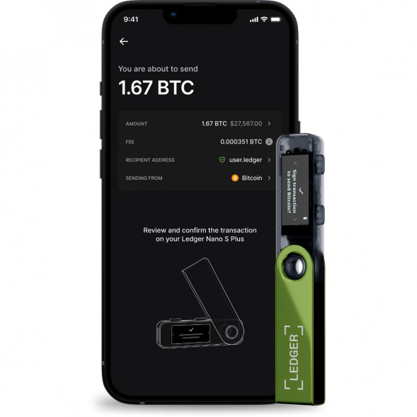 Криптокошелек Ledger Nano S Plus 1 шт., Oxidate Green в Нижнем Новгороде