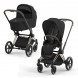 Коляска 2 в 1 Cybex Priam IV Sepia Black, шасси Rosegold в Нижнем Новгороде