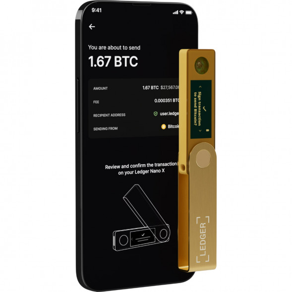 Аппаратный криптокошелек Ledger Nano X, Gold в Нижнем Новгороде