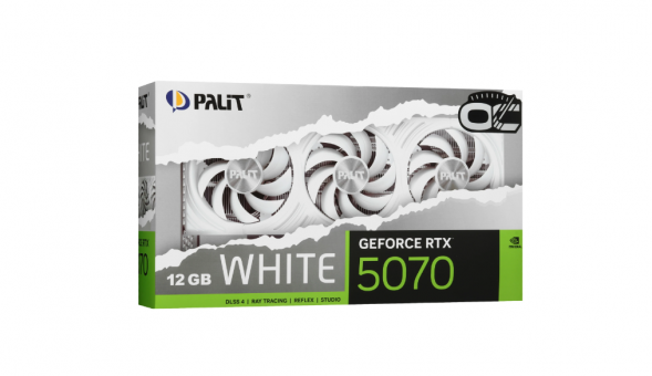 Видеокарта Palit NVIDIA GeForce RTX5070 WHITE OC 12ГБ GDDR7, OC в Нижнем Новгороде