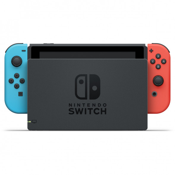 Игровая приставка Nintendo Switch OLED 64 ГБ, неоновый синий/неоновый красный в Нижнем Новгороде