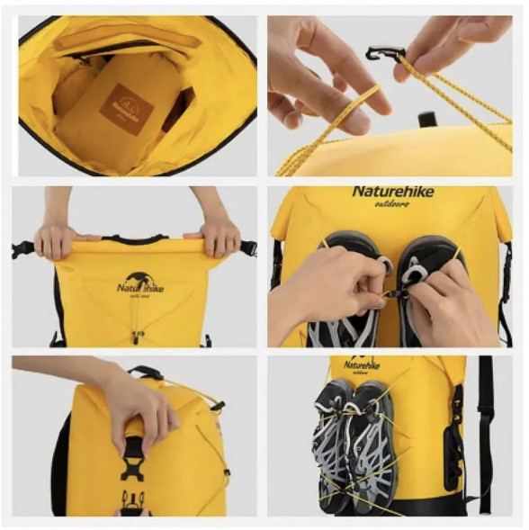 Герморюкзак Naturehike NH21FSB04 30 л, желтый в Нижнем Новгороде