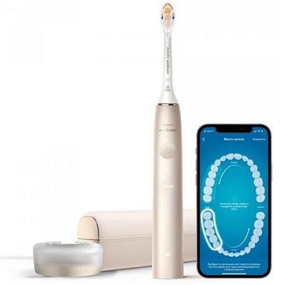 Звуковая зубная щетка Philips Sonicare 9900 Prestige HX9992, золотистое шампанское в Нижнем Новгороде