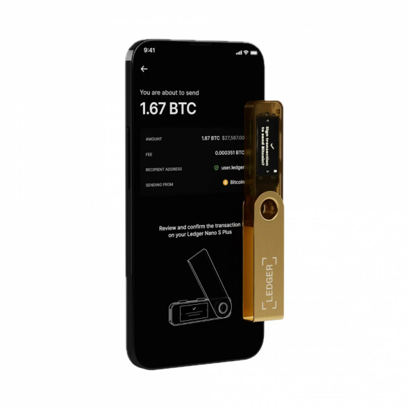 Криптокошелек Ledger Nano S Plus 1 шт., золотой в Нижнем Новгороде