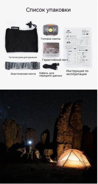 Налобный фонарь Naturehike TD-02, красный/белый в Нижнем Новгороде