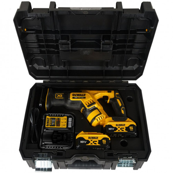 Аккумуляторная сабельная пила DEWALT DCS367P2 с 2 АКБ 5 Ач и ЗУ, в кейсе TSTAK в Нижнем Новгороде