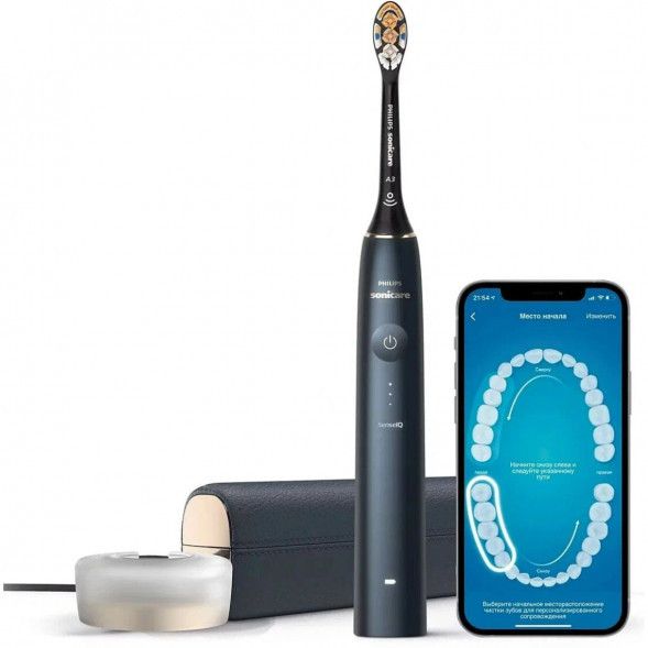 Звуковая зубная щетка Philips Sonicare 9900 Prestige HX9992, темно-синий в Нижнем Новгороде