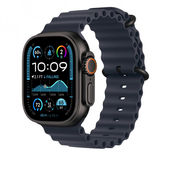 Ремешок Apple Watch 49мм Navy Ocean Band - Black Titanium Finish (MYPA3) в Нижнем Новгороде