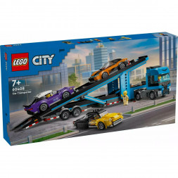 Конструктор LEGO City 60408 Грузовик-автовоз со спортивными автомобилями