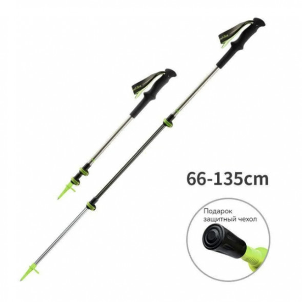 Треккинговая палка Naturehike 135 см, 1шт., серый/зеленый в Нижнем Новгороде