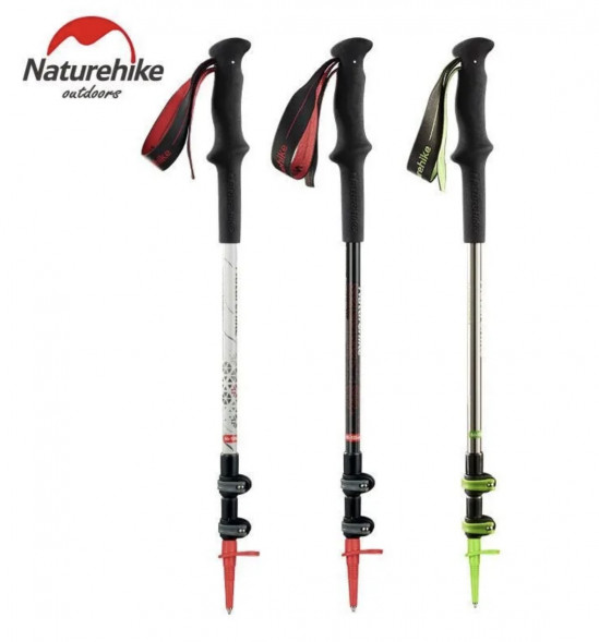 Треккинговая палка Naturehike 135 см, 1 шт., белый/красный в Нижнем Новгороде