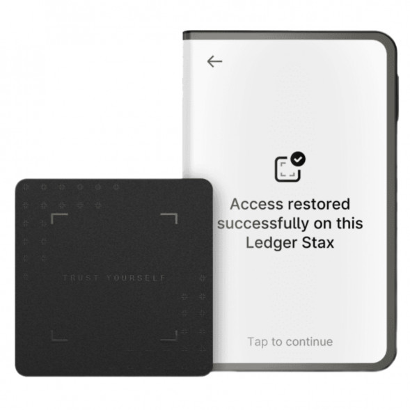 Аппаратный холодный криптокошелек Ledger Stax c чехлом Magnet Shell Black + Recovery Key в Нижнем Новгороде