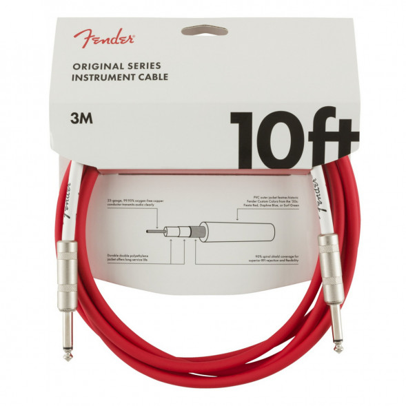 Инструментальный кабель Fender Original Series 10 Ft, 3 м, Jack 6.3, красный в Нижнем Новгороде