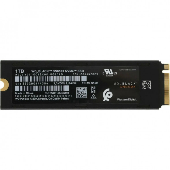 SSD накопитель Western Digital WD Black SN850X NVMe, 1TB (WDS100T2XHE) в Нижнем Новгороде