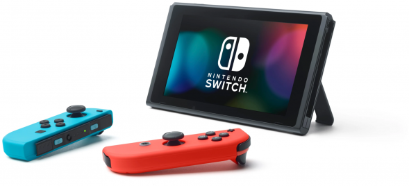 Игровая приставка Nintendo Switch rev.2 32 ГБ, красный/синий в Нижнем Новгороде