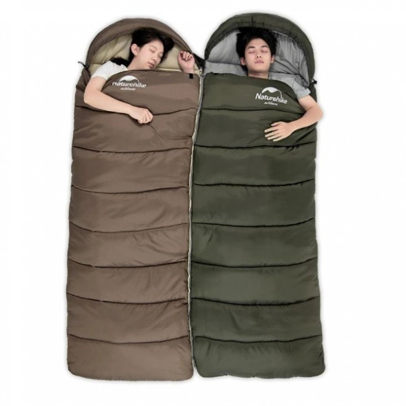 Спальный мешок Naturehike U350S (Левый), коричневый в Нижнем Новгороде