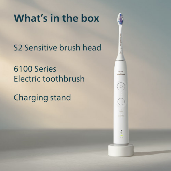 Электрическая зубная щётка Philips Sonicare 6100 HX7400/01, белый в Нижнем Новгороде