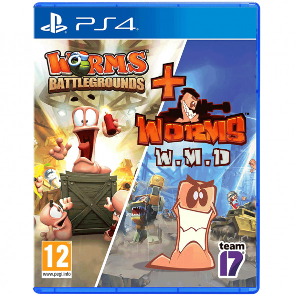 Игра Worms Battlegrounds + Worms W.M.D. Double Pack [PS4, английская версия + русские субтитры] в Нижнем Новгороде
