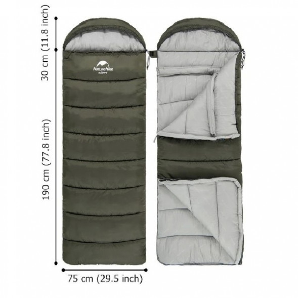 Спальный мешок Naturehike U250 (Левый), коричневый в Нижнем Новгороде