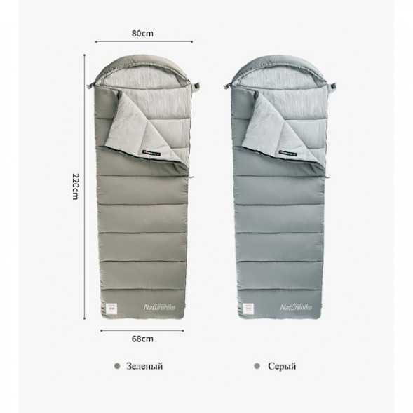 Спальный мешок Naturehike M300 (Левый), зеленый в Нижнем Новгороде