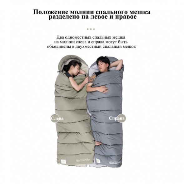 Спальный мешок Naturehike M300 (Левый), зеленый в Нижнем Новгороде