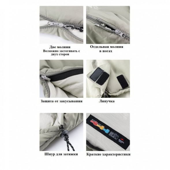 Спальный мешок Naturehike M300 (Левый), зеленый в Нижнем Новгороде