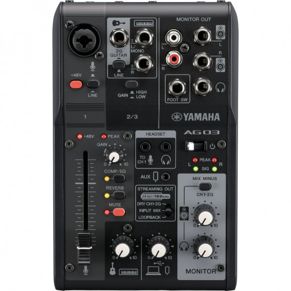 Микшер для стриминга Yamaha AG03MK2 LSPK Live Stream Black с аксессуарами в Нижнем Новгороде