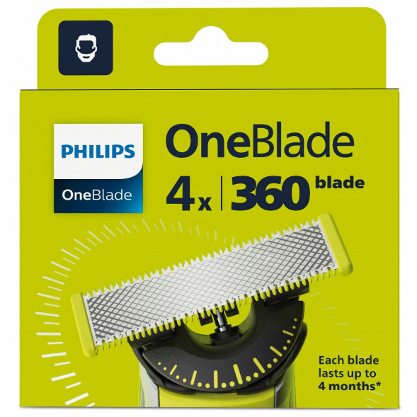 Сменные лезвия Philips Oneblade 360 QP440/50, 4 шт. в Нижнем Новгороде