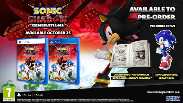 Игра Sonic x Shadow Generations Day One Edition [PS4, русские субтитры] в Нижнем Новгороде