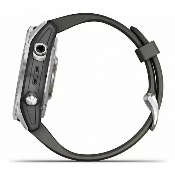 Умные часы Garmin Fenix 7s серебристый с графитовым силиконовым ремешком 010-02539-01 в Нижнем Новгороде