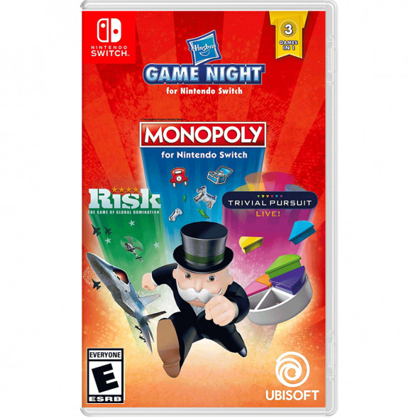 Игра Hasbro Game Night: Monopoly+Risk+Trivial Pursuit [Nintendo Switch, русские субтитры] в Нижнем Новгороде
