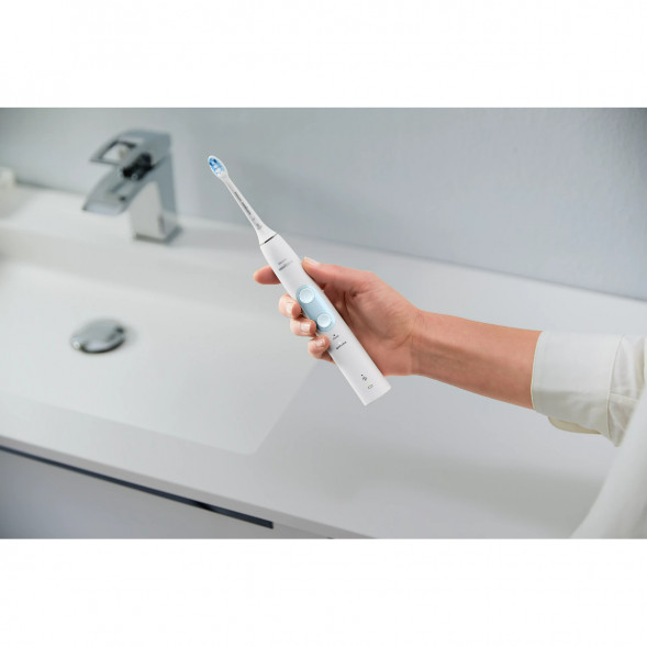 Электрическая звуковая зубная щетка Philips Sonicare ProtectiveClean 4500, White в Нижнем Новгороде