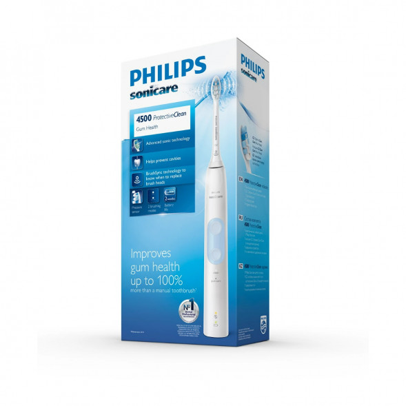 Электрическая звуковая зубная щетка Philips Sonicare ProtectiveClean 4500, White в Нижнем Новгороде