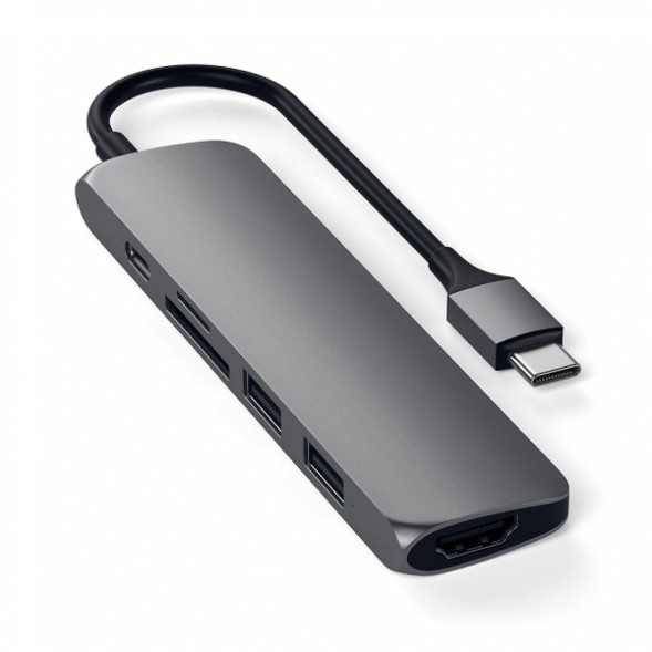 USB-C адаптер Satechi Type-C Slim Multiport Adapter V2 (ST-SCMA2M) в Нижнем Новгороде