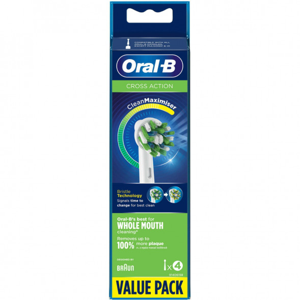 Насадки на зубные щетки Oral-B Cross Action, 4 шт. в Нижнем Новгороде