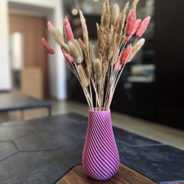 Ваза для сухоцветов HatRom Spiral, розовый в Нижнем Новгороде