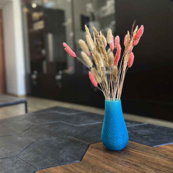 Ваза для сухоцветов HatRom Spiral, голубой в Нижнем Новгороде