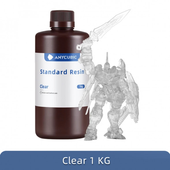 Фотополимерная смола Anycubic Standard Resin для 3D принтера Прозрачная (Clear), 1 кг в Нижнем Новгороде