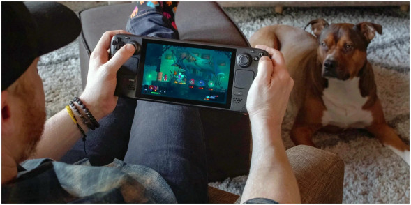 Игровая приставка Valve Steam Deck 64 ГБ SSD, черный в Нижнем Новгороде