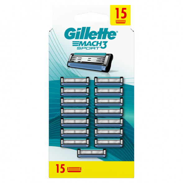 Лезвия для бритвы Gillette Mach3 Sport, 15 шт. в Нижнем Новгороде